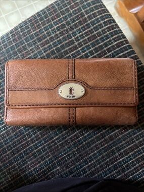 Fossil Brown Leather Womens Wallet